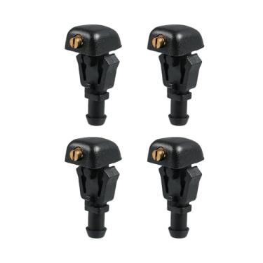 Imagem de Boxonly 4 bocais de lavagem de para-brisa dianteiros 28931-7S000 para Nissan Titan, Armada (2004–2015), Infiniti QX56, Dodge Dakota, Durango – Substituição de jato de spray de plástico preto