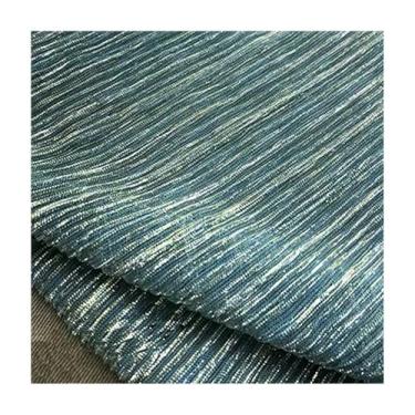 Imagem de 1 Peça De Tecido De Malha Plissada Brilhante Com Gradiente De Céu Estrelado - Malha Mista Para Acessório De Costura De Saia De Festa Faça Você Mesmo, Tamanho 50/100/200x150cm, 9 Cores(LakeGreen,200X150cm)