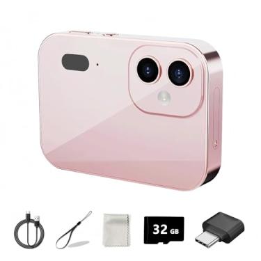 Imagem de Câmera digital D6 com foco automático e gravação de vídeo 4K - Câmera UHD compacta portátil de 64 MP, zoom digital de 16x, anti-trepidação, inclui cartão de 32 GB - para adolescentes e adultos