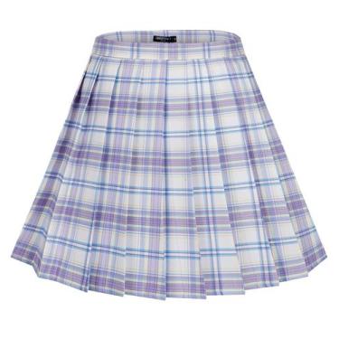 Imagem de Saia Urban CoCo Plaid Plissada Mini para mulheres tamanho M (5)