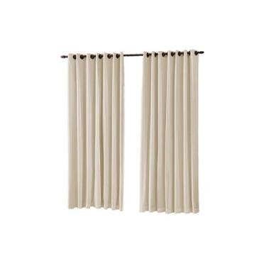 Imagem de Cortina Tecido 2,6X1,7 Pratika Areia - BELLA JANELA