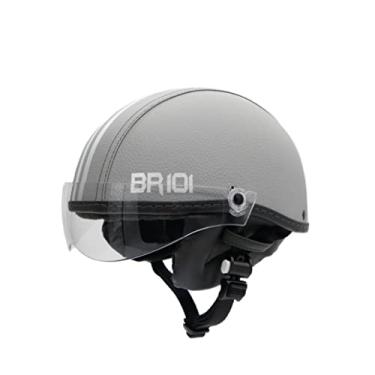 Imagem de Capacete Coquinho Scooter Elétrica Bike Skate Patinete BR 101 Premium Viseira Cristal (Cinza, PP - VESTE 53/54)