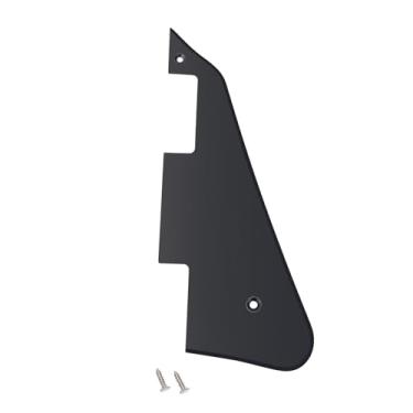 Imagem de Banworks 1 Ply Les Paul Pickguard LP Pickguard Placa contra arranhões 2 furos para guitarra elétrica para EUA Gibson Les Paul LP JT/HB-05 Preto fosco