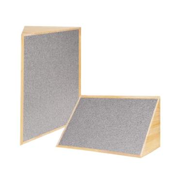 Imagem de QGU Armadilha para baixo, painéis acústicos de madeira de 40,6 cm x 61 cm x 21 cm, melhor do que a espuma de estúdio de armadilha de baixo, acabamento de bloco de canto, painéis de tratamento acústico