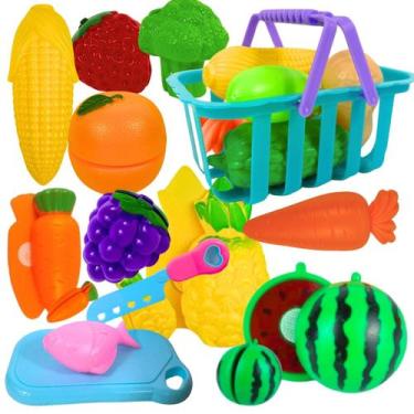 Imagem de Kit 18 Peças Comidinha Cozinha Infantil Legumes e Frutas - Zupi Brinks