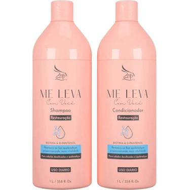Imagem de Zap Me Leva Com Você - Kit Restauração Biotina e D-Pantenol Litro Duo (2 Produtos)