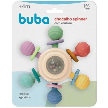 Imagem de Chocalho e Mordedor Spinner Buba com Ventosa para Bebê