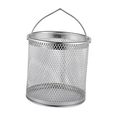 Imagem de Fenteer Cesta para fritar, parte da panela de óleo, peneira, escorredor de macarrão, cesta para fritar frango, escorredor de macarrão para bolinhos, frutas, 12cmx12cm