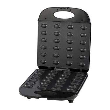Imagem de YWJLQH Máquina de fazer biscoitos de nozes, sanduíche, ferro, dupla face, mini máquina de pão de waffle de nozes, fabricante Oreshnitsa