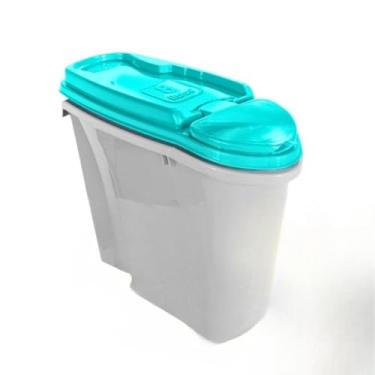 Imagem de Porta Ração Pet e Grãos Dispenser Home+ Caneca Dosadora (AZUL - 8 LITROS 3,5 KG,1)