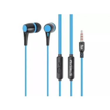 Imagem de Fone De Ouvido Elg Intra-auricular, com Microfone, Preto e Azul - Str05bk