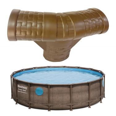 Imagem de EAYBOMC Conector T de substituição para Power Steel 16FT / 18FT x 48IN, 4.88M / 5.49M x 1.22M Pool T-Connector compatível com Bestway Power Steel, P07240