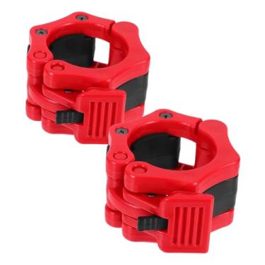 Imagem de ROMISBABA 1 par de braçadeiras resistentes para halterofilismo de liberação rápida para barras, clipes de ginástica para exercícios eficientes, design compacto para uso profissional doméstico