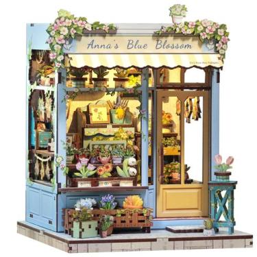 Imagem de Kit de casa de bonecas DIY Miniature House CUTEBEE Book Nook Anna's Bl