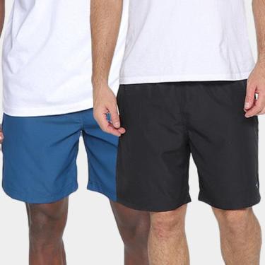 Imagem de Kit com 2 Bermudas Mizuno Tennis Masculina, Azul, Preto, M