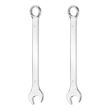 Imagem de HARFINGTON 2 peças chave de combinação 17 mm caixa métrica de 12 pontos e extremidade aberta 45# ferramenta chave inglesa de extremidade dupla de aço carbono para conserto de móveis de tubos