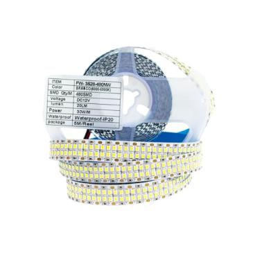 Imagem de Fita Led Dupla 480 Led/m 12v 5m Branco Quente/neutro/frio (Branco Quente 3000k)