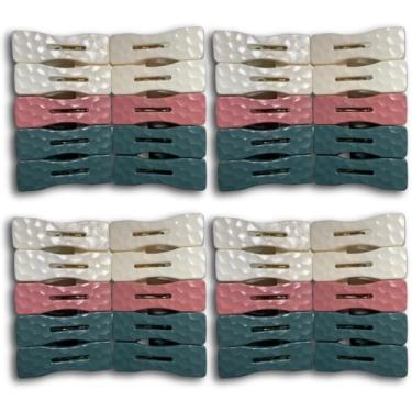 Imagem de Kit 40 Prendedores De Roupa Premium Reforçados, Pregador Grande De Plástico, Design Moderno Para Lavanderia, Não Marca e Não Mancha Suas Roupas (40)