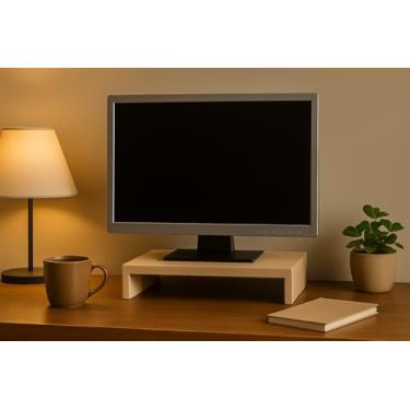 Imagem de Suporte para Monitor em MDF, Base para Mesa, Ergonômico (mdf cru)