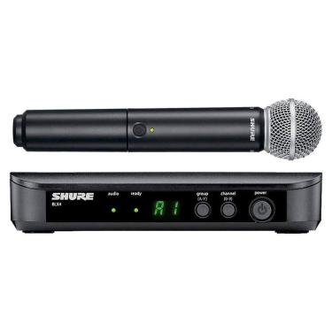 Imagem de Microfone Shure Sem Fio Bastao Mao Blx24Br/Sm58