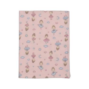 Imagem de Cobertor Bebê Menina Microsoft Estampado Bailarina Upi Uli Rosa