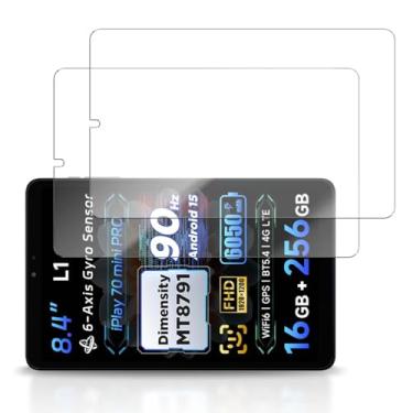 Imagem de YAJOJO Pacote com 2 protetores de tela para ALLDOCUBE iPlay 70 mini Pro 21.3 cm, vidro temperado de dureza 9H para tablet ALLDOCUBE iPlay 70 mini Pro, antiarranhões, sem bolhas, clareza HD