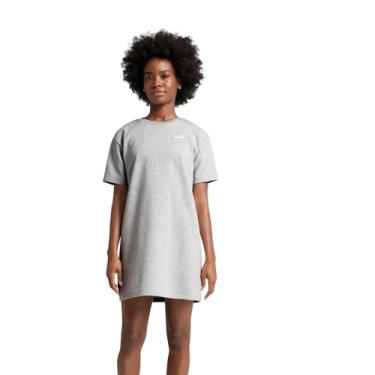 Imagem de PUMA Vestido feminino essencial de manga curta, Cinza claro mesclado Ss25, PP