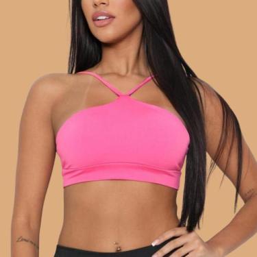Imagem de Top Esportivo com Alça em V- Modelo Feminino, Leve, Confortável e Esti