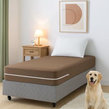 Imagem de Capa Protetora Colchão Solteiro Malha Gel Zíper Lavável e Resistente (3-AVELÃ)