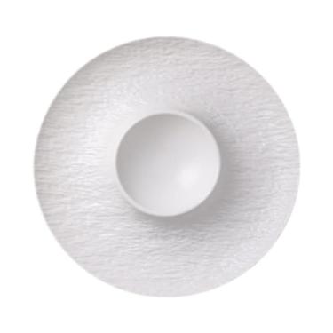 Imagem de predolo Prato de cerâmica com divisórias para lanches, prato para bolinhos, travessa multiuso com suporte para molho para festas, aperitivo de frango frito, Branco