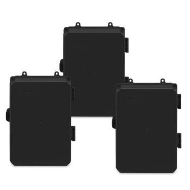 Imagem de Kit 3 caixa plastica multiuso c28-18-14c md pt sibratec