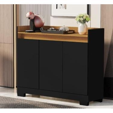 Imagem de Aparador Buffet Balcão Real 3 Portas escritório cozinha sala cantinho 