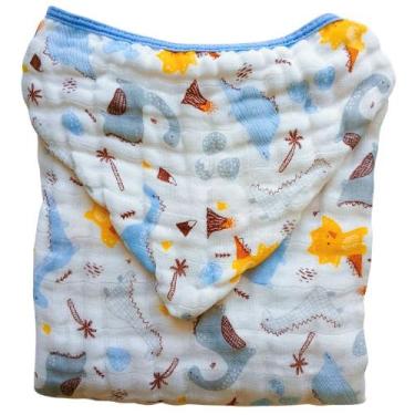 Imagem de Toalhão Banho Infantil Criança Grande Toalhão Banhão Fralda Soft Capuz
