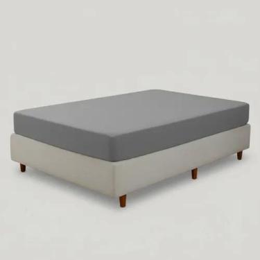 Imagem de Lençol Com Elástico Avulso Queen 400 Fios Micropercal Poliéster Liso T