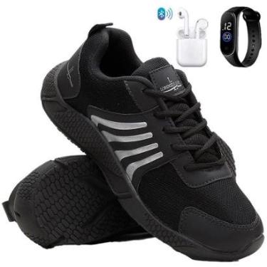 Imagem de Kit Tênis Esportivo Masculino Para Corrida e Caminhada Treino Super Leve e Macio + Fone + Relógio-Masculino