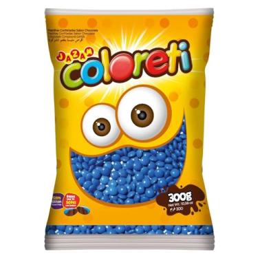 Imagem de Confeito Chocolate Azul Coloreti 300g - Jazam