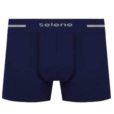 Imagem de Cueca selene masculina boxer kit 2 11150, M, PRETO MARINHO