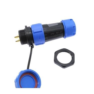 Imagem de SP2110 SP2112 Conector impermeável de porca traseira SP21 2 pinos 3 pinos 4 pinos 5 pinos 7 pinos 9 pinos 12 pinos conectores IP68 e soquete (9 pinos)
