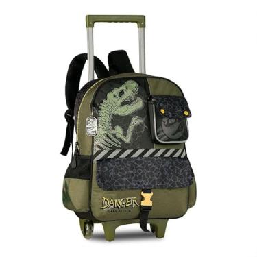 Imagem de Mochila de Rodinha T-rex Attack Dinossauro Infantil Escolar Menino TX25026K