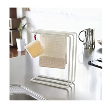 Imagem de Toalheiro, toalheiro suporte de toalha para banheiro prateleira de bancada independente para banheiro/sem ganchos/branco/com ganchos