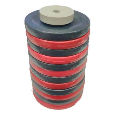 Imagem de Jogo De Tejo Bocha Achatada Bocha Argentina Vermelho E Preto - Genéric