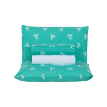 Imagem de Jogo De Lençol 4 Peças Casal Percal 180 Fios Homme 60% Algodão 40% Pol