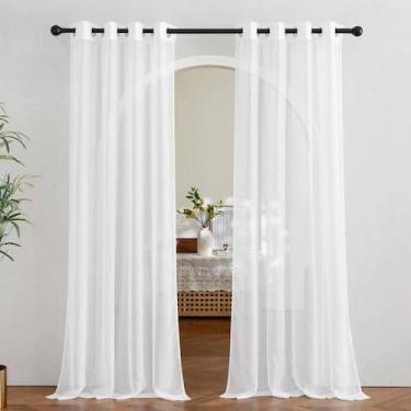Imagem de Cortinas NICETOWN Sheer de 229 cm de comprimento para sala de estar, 2