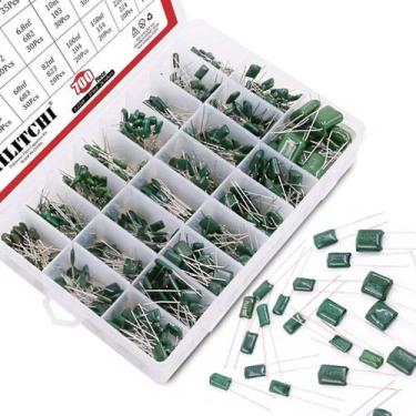 Imagem de Kit de sortimento de capacitores Hilitchi 700 unidades, 24 valores de 