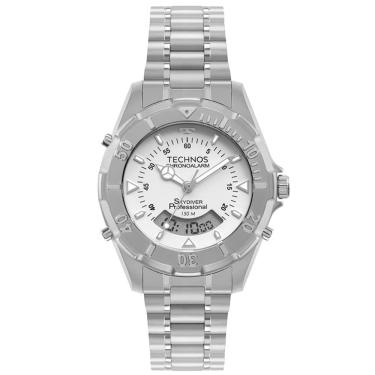 Imagem de Relógio Technos Masculino Ref: Wt2050aen/1b Skydiver Anadigi Prateado