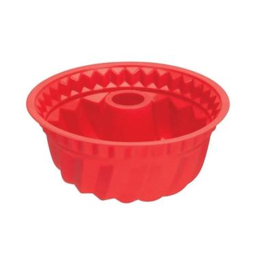 Imagem de Forma de Silicone Redonda Decorada Para Pudim Bolo Para Air Fryer 24cm
