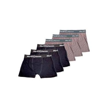 Imagem de Kit com 6 Cuecas Boxer Red Nose 320, Cinza, G