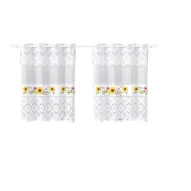 Imagem de Cortina Pia Bando Vitro Formosa Renda Cozinha 1,60x0,80x0,20 - Beija F