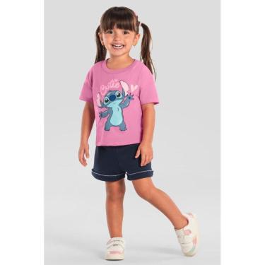 Imagem de Blusa infantil menina do Stitch com glitter Brandili