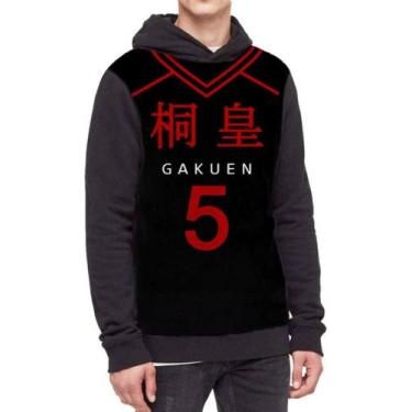 Imagem de Moletom Com Capuz Gakuen Ref:476 - smoke, Preto, GG